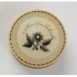 A 19th Century ivory pinwheel pin cushion,