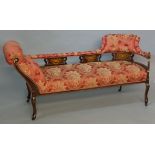 Chaise longue - A late Victorian mahogan