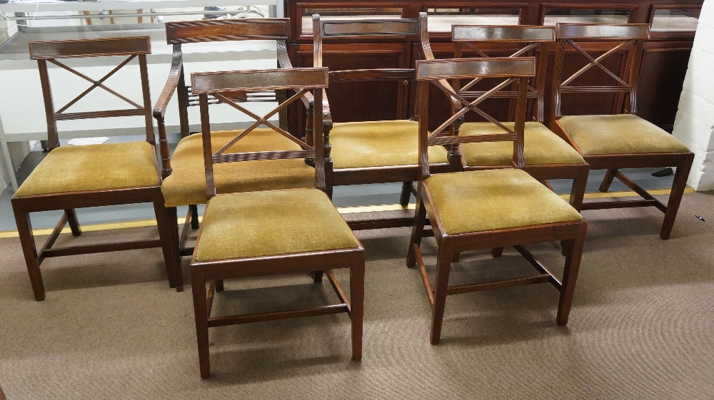 A set of five Regency mahogany dining ch