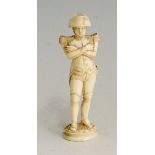 A miniature ivory carving of Napoleon, h