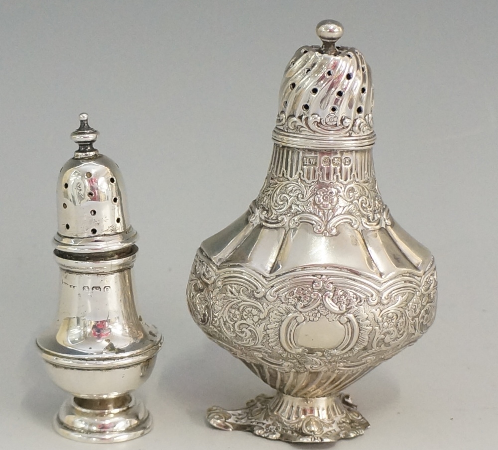 A Victorian silver pepperette, the body