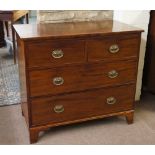 An early 19th Century mahogany chest, br