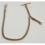 A 9ct gold double graduated Albert chain