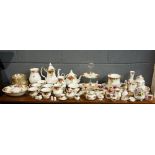 A large quantity of Royal Albert pattern china, to include: miniature tea set with teapot, cup,