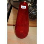 A retro red Glass Vase,