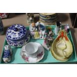 A quantity of china including a Carltonware Lobster sauce boat, saucer and spoon,