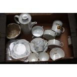 A quantity of china including Gladstone part Teaset, jelly mould,