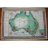 **A large reproduction map of Australia,