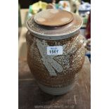 A Studio Pottery Ceramic Jar and lid