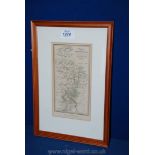 A framed and mounted Map of The River Wye from Monmouth to Ross, published by Wrighton & Webb,