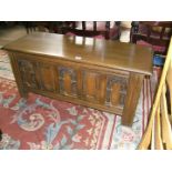 A reproduction Oak Linen Chest,