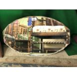 An Oval bevel plated Mirror,