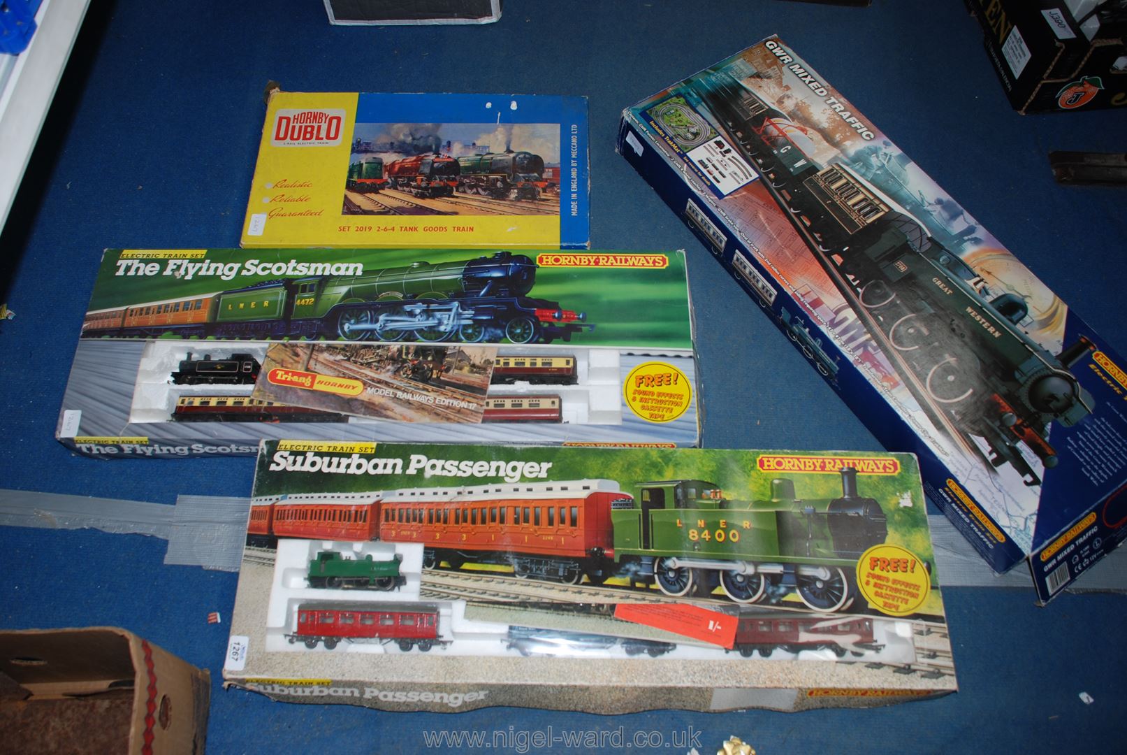 Four Hornby incomplete Train Sets in boxes