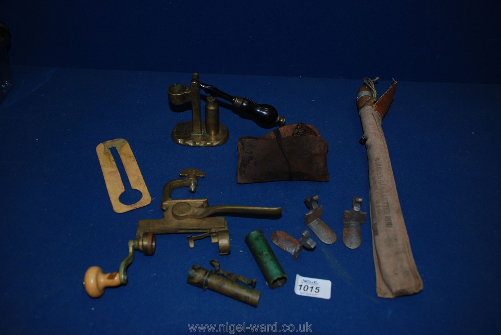 Two re-loading tools, (one for pinfire), cased pull-through,