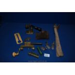 Two re-loading tools, (one for pinfire), cased pull-through,