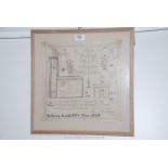 A framed Sampler by Selena Radcliffe, Dec 1828,