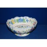 A Mason's Regency Pattern 1940/50's Footed Fruit Bowl - 10" Diameter.