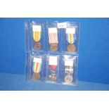 Six Foreign Military Medals including U.S.A.