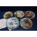 Ten display Plates including Coalport - 'Snowy Owl',