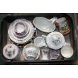 A quantity of china including Royal Worcester jug and bowl, Mason's plates, Wedgwood vase,