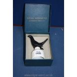 A Royal Worcester blackbird pie Funnel, boxed.