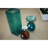 A Medina glass Paperweight and a small Vase