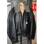 A Gents leather, sheepskin lined Jacket size 44''.