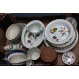 A quantity of china including Royal Worcester Evesham china flan dishes, pie dishes,