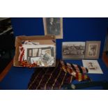 A quantity of Victorian and Edwardian Photographs with old school ties including contemporary