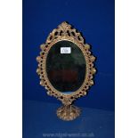 A decorative Brass freestanding Dressing Table Mirror