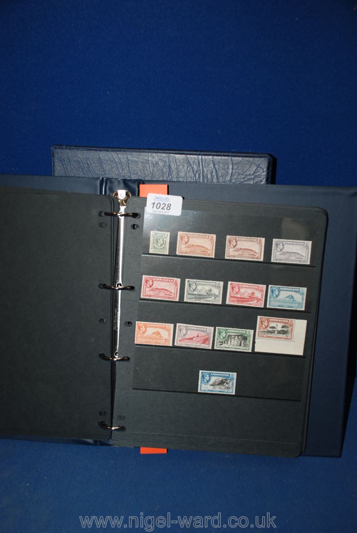 A Blue Prinz stamp album with 40 hanger sheets,