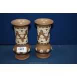 A pair of small Royal Doulton silicone Vases