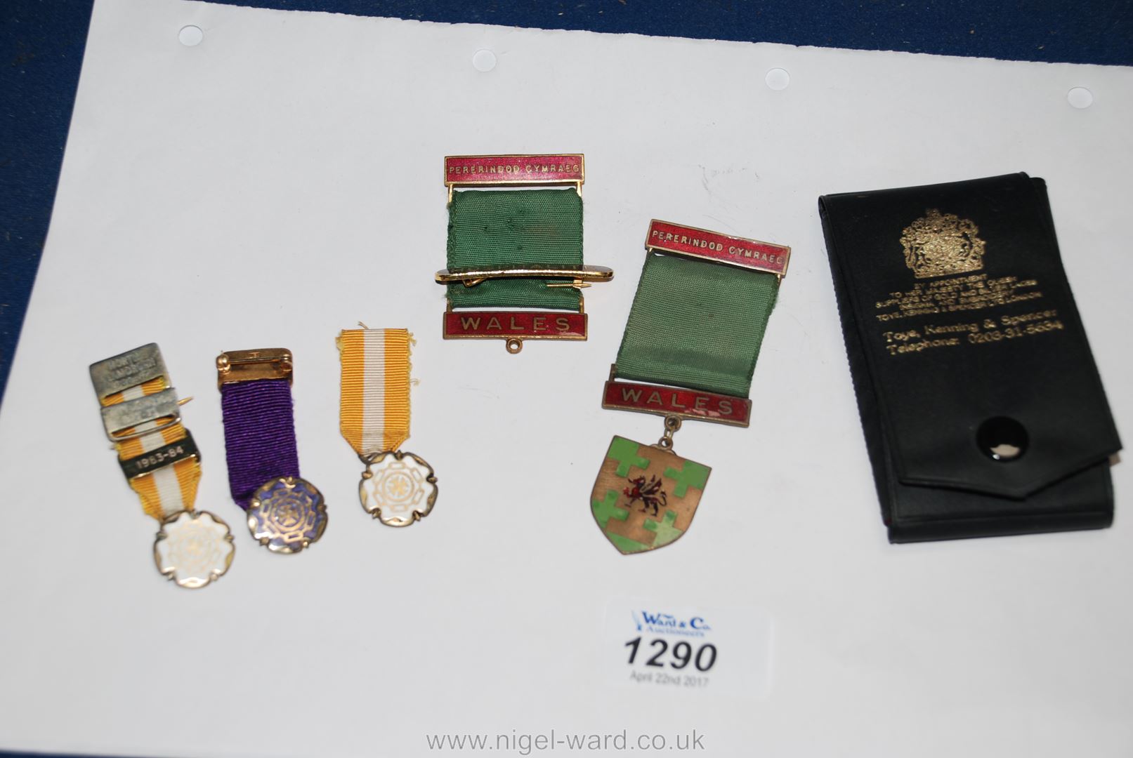 Three Silver gilt council Medals and other insignia
