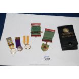 Three Silver gilt council Medals and other insignia