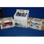 Two Model Cars & Motorbike including a die-cast Burago - Alfetta GT Corsa (red) 1:24,