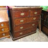 A Victorian Mahogany Chest of two short over three long graduated Drawers,
