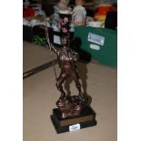 A Spelter figure of a Scout,