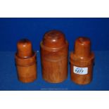 Three Treen Containers