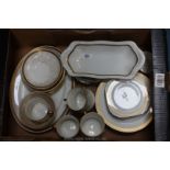 A quantity of Haviland Limoges China France including saucers, cups, side plates, dinner plates,