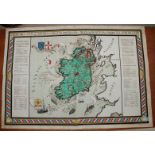 **A large reproduction map of Ireland,