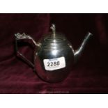 A small Sterling Silver Teapot