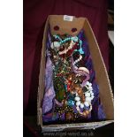 A box of Costume Jewellery including necklaces