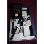 Miscellaneous Wristwatches including a ladies 9ct gold wristwatch (as found)