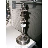 A Silver plated Candlestick with stopper
