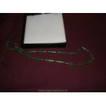 A 14ct gold hallmarked Jade Necklace