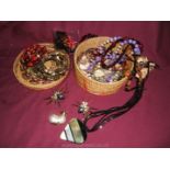 A quantity of Costume Jewellery including bracelets, brooches, necklaces,