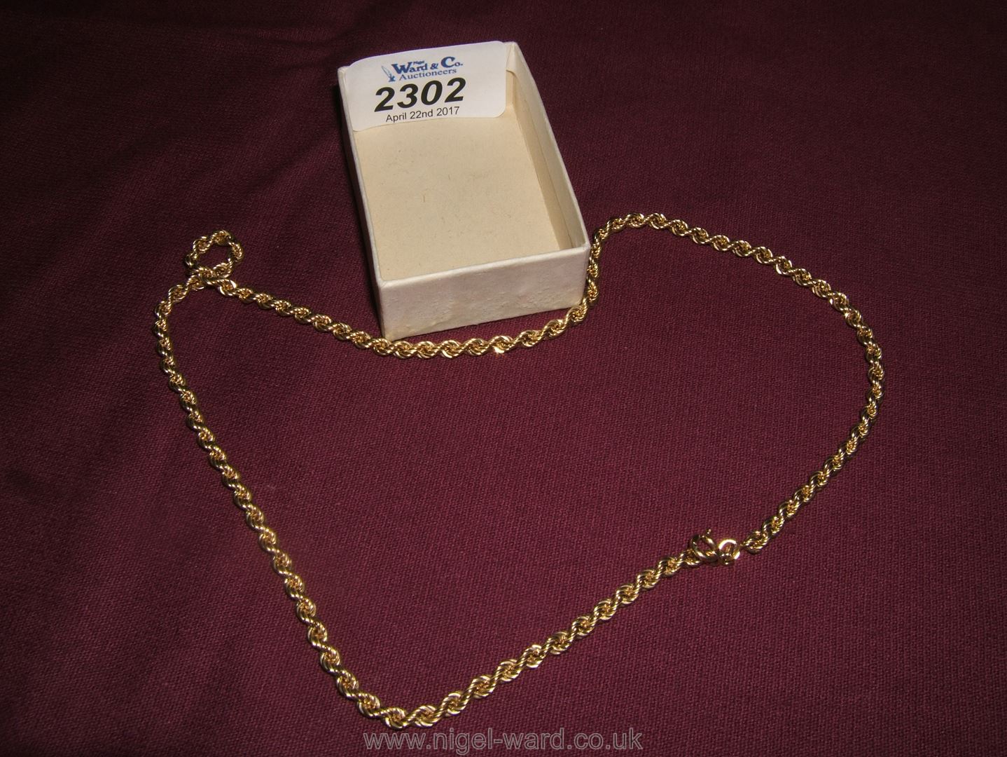 A 9ct Gold rope twist Chain