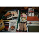 Two boxes of Books incl. cookery, novels, Mills & Boon, etc.