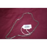 A 20'' Silver link chain Necklace