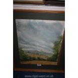 A framed Watercolour of 'The Skirrid and Sugar Loaf from Skenfrith',